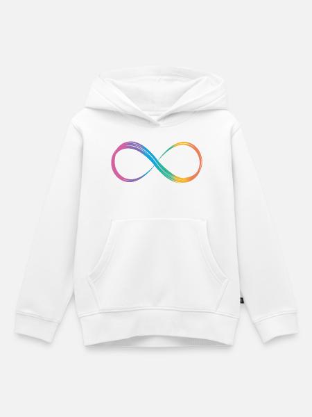 Unendlichkeitszeichen Regenbogen Autismus-Spektrum - Kinder Premium Organic Hoodie - Weiß