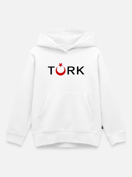 TÜRK - Kinder Premium Organic Hoodie - Weiß