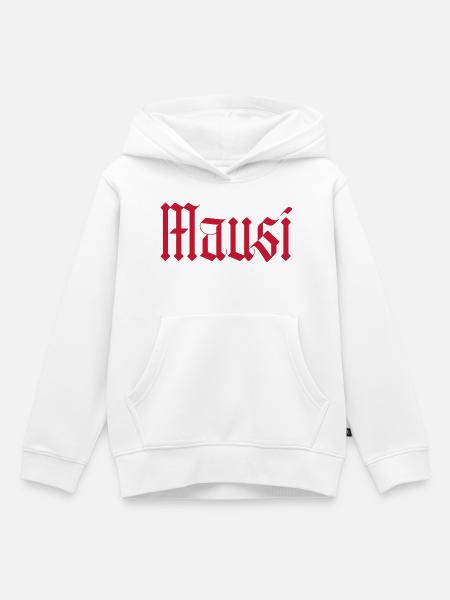 mausi / gothik stil (rot) - Kinder Premium Organic Hoodie - Weiß