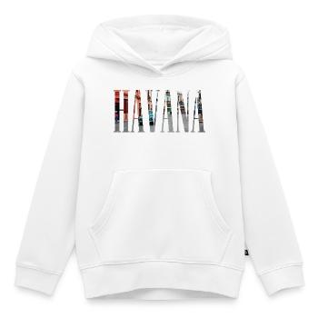 La Havane | La Havane | Cuba | Cuba | Jours fériés | Voiture de collection - Sweat Premium à capuche enfant bio - blanc - Devant - AI Model Kid Female (0cm)