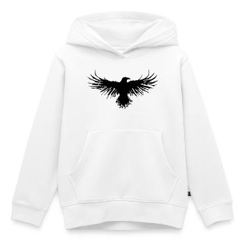 Der Flug der Krähe - Kinder Premium Organic Hoodie - Weiß - Vorne - AI Model Kid Female (0cm)