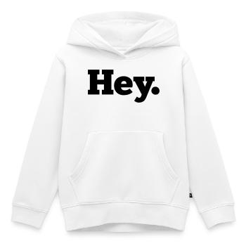 Hé - Sweat Premium à capuche enfant bio - blanc - Devant - AI Model Kid Female (0cm)