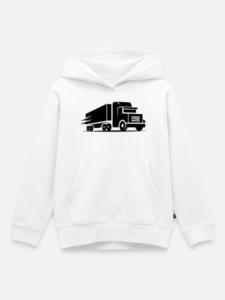 Lkw Logo - Kinder Premium Organic Hoodie - Weiß