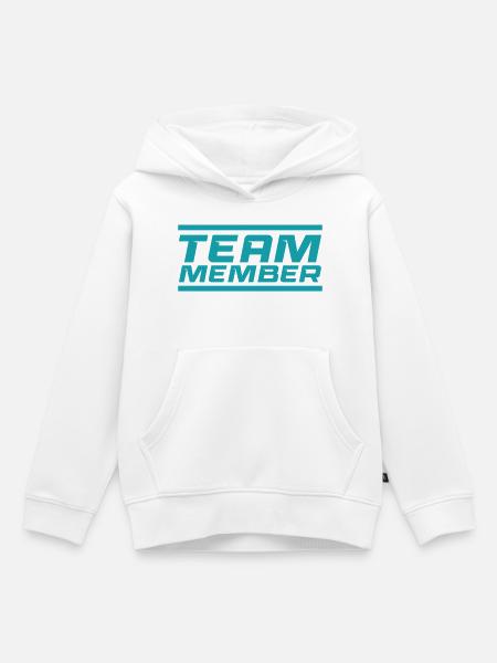 Team Member - Kinder Premium Organic Hoodie - Weiß