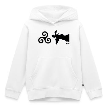 Tri-Crozon - Sweat Premium à capuche enfant bio - blanc - Devant - AI Model Kid Female (0cm)
