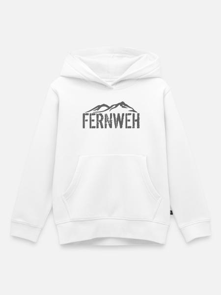 Fernweh Shirt Urlauber - Kinder Premium Organic Hoodie - Weiß