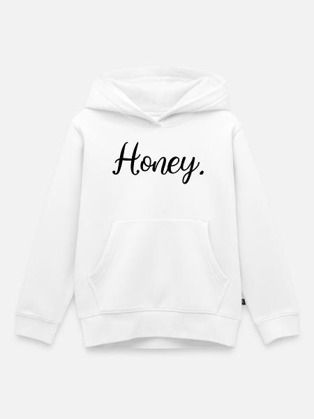Frauen Herren Honig Honey Statement - Kinder Premium Organic Hoodie - Weiß