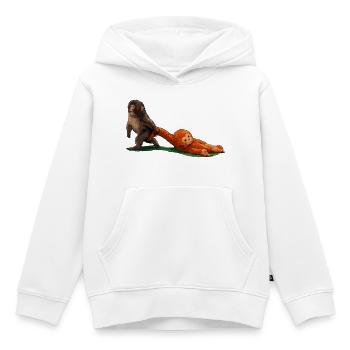 punch the monkey - Kinder Premium Organic Hoodie - Weiß - Vorne - AI Model Kid Female (0cm)