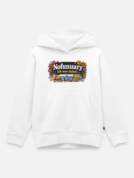 Nofunuary - Kinder Premium Organic Hoodie - Weiß