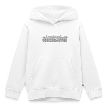 Cuxhaven Skyline | Maritimes Nordsee Design - Kinder Premium Organic Hoodie - Weiß - Vorne - AI Model Kid Female (0cm)