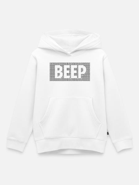 beep, Ascii Art Retro Computing - Kinder Premium Organic Hoodie - Weiß