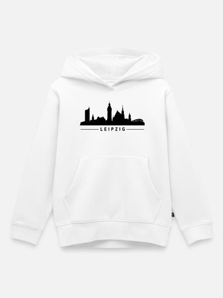 Leipzig Skyline - Kinder Premium Organic Hoodie - Weiß