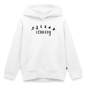 long jump - Kids Premium Organic Hoodie - white - Front - AI Model Kid Female (0cm)