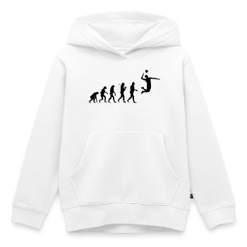 volleyball - Kids Premium Organic Hoodie - white - Front - AI Model Kid Female (0cm)