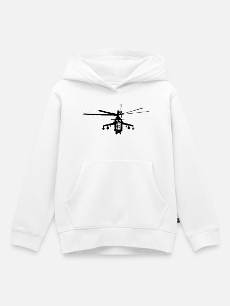 Hubschrauber Mi-24 - Kinder Premium Organic Hoodie - Weiß