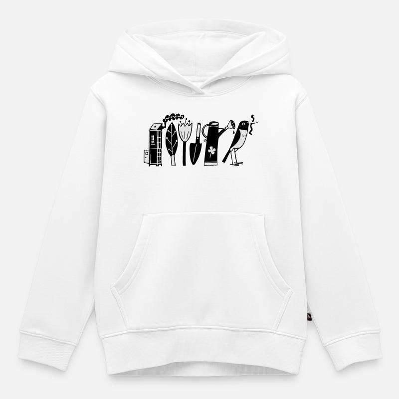 Garten - Kinder Premium Organic Hoodie - Weiß