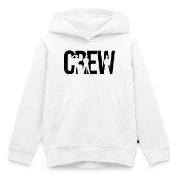 crew - Sweat Premium à capuche enfant bio - blanc - Devant - AI Model Kid Female (0cm)
