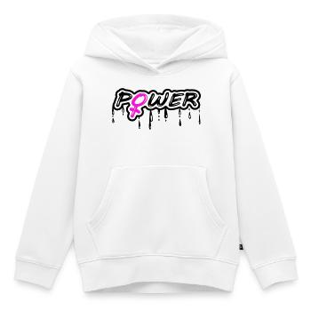 Frauenpower Mädchenpower Power mit weiblich Symbol - Kinder Premium Organic Hoodie - Weiß - Vorne - AI Model Kid Female (0cm)