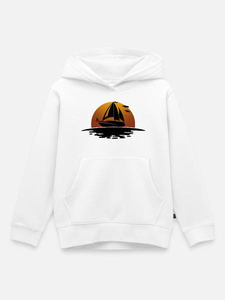 Segelboot Segeln Segler - Kinder Premium Organic Hoodie - Weiß
