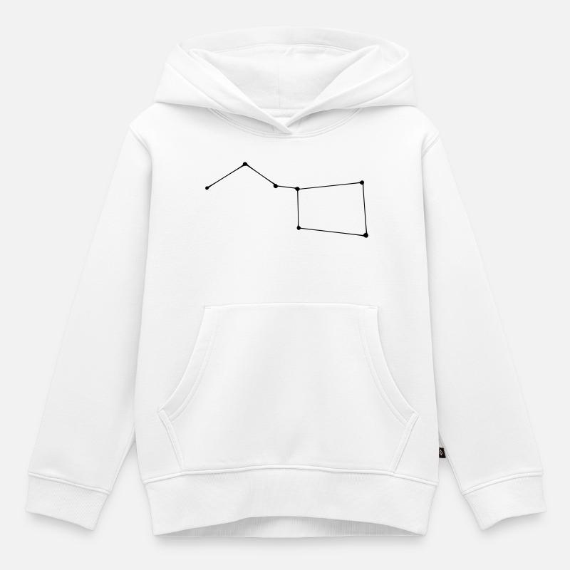 Constellation de la Grande Ourse - Sweat Premium à capuche enfant bio - blanc