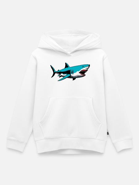Hai - Kinder Premium Organic Hoodie - Weiß