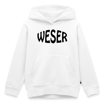 WESER - Kinder Premium Organic Hoodie - Weiß - Vorne - AI Model Kid Female (0cm)