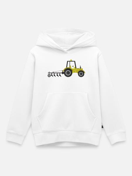 Traktor - Kinder Premium Organic Hoodie - Weiß