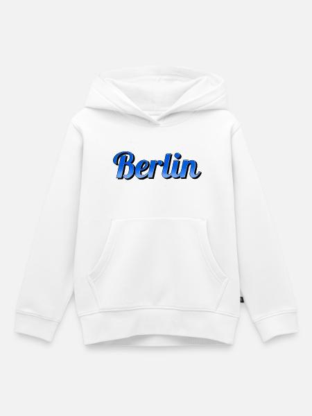 Berlin - Kinder Premium Organic Hoodie - Weiß