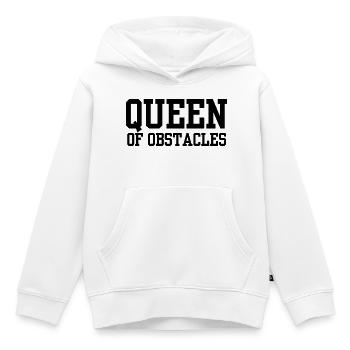 Reine des Obstacles - Sweat Premium à capuche enfant bio - blanc - Devant - AI Model Kid Female (0cm)