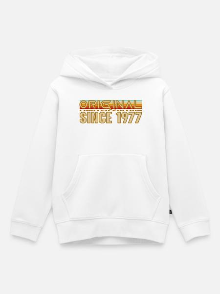 Originales Retro-Logo von 1977 - Kinder Premium Organic Hoodie - Weiß