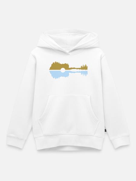 Gitarre pastel  - Kinder Premium Organic Hoodie - Weiß