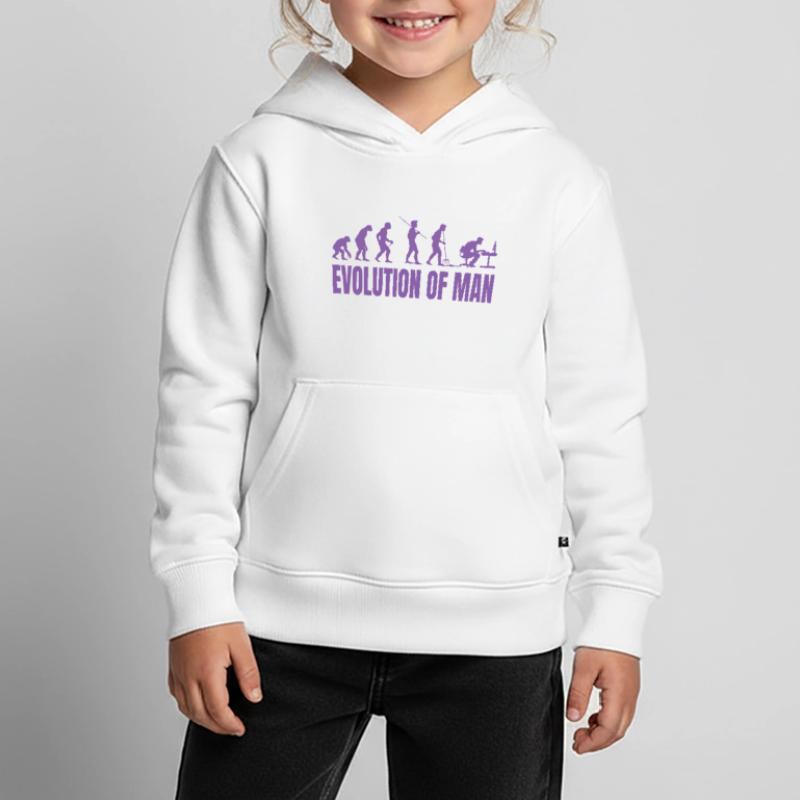 Programmer Computer Freak Evolution Retro Kids Premium Organic Hoodie