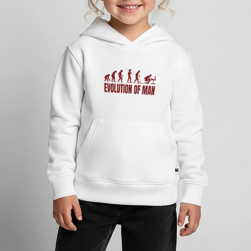 Computer PC Evolution Informatiker Programmierer Kinder Premium Organic Hoodie