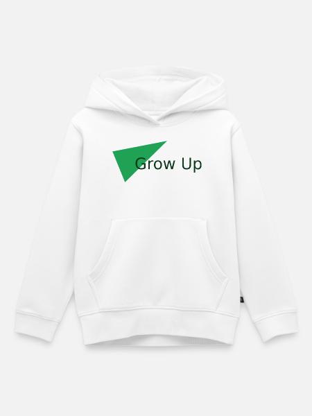 Grow Up - Kinder Premium Organic Hoodie - Weiß