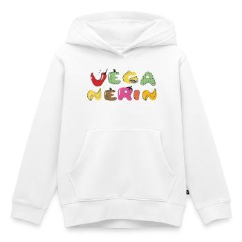 Vegan  Bunte Gemüsebuchstaben - Kinder Premium Organic Hoodie - Weiß - Vorne - AI Model Kid Female (0cm)