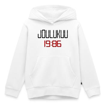 Finnland, Geburtstag im Dezember 1986 - Kinder Premium Organic Hoodie - Weiß - Vorne - AI Model Kid Female (0cm)