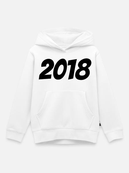 2018 - Kinder Premium Organic Hoodie - Weiß