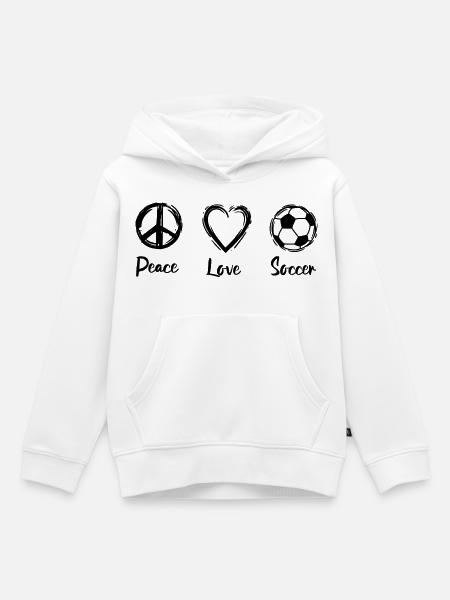 Fußball Motivation - Kinder Premium Organic Hoodie - Weiß