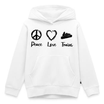 Railroad Love - Kids Premium Organic Hoodie - white - Front - AI Model Kid Female (0cm)