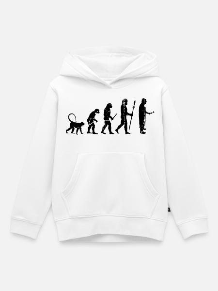 Fleischer Evolution - Kinder Premium Organic Hoodie - Weiß