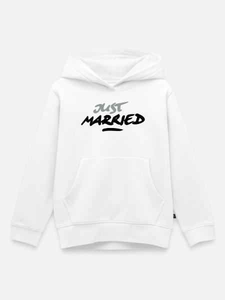 just married 2C - Kinder Premium Organic Hoodie - Weiß