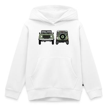 Verteidiger - vorne und hinten - Kinder Premium Organic Hoodie - Weiß - Vorne - AI Model Kid Female (0cm)