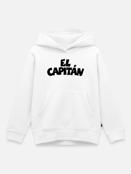 El Capitán - Kinder Premium Organic Hoodie - Weiß