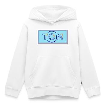 Tom - Sweat Premium à capuche enfant bio - blanc - Devant - AI Model Kid Female (0cm)