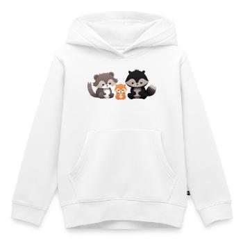 Cute forest animals illustration for kids - Kids Premium Organic Hoodie - white - Front - AI Model Kid Female (0cm)