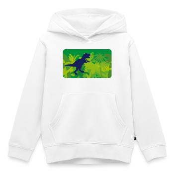 Jungle Dinos T- Rex - green - Kids Premium Organic Hoodie - white - Front - AI Model Kid Female (0cm)