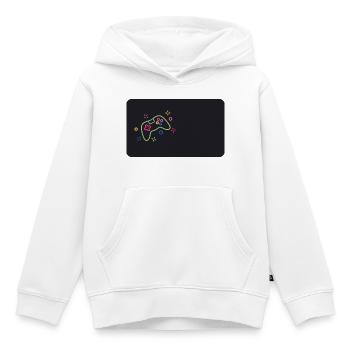 Colorful game controller on black background - Kids Premium Organic Hoodie - white - Front - AI Model Kid Female (0cm)