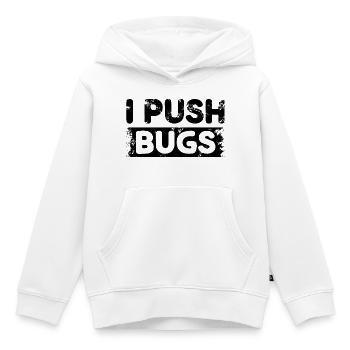 Je pousse les bugs - Sweat Premium à capuche enfant bio - blanc - Devant - AI Model Kid Female (0cm)