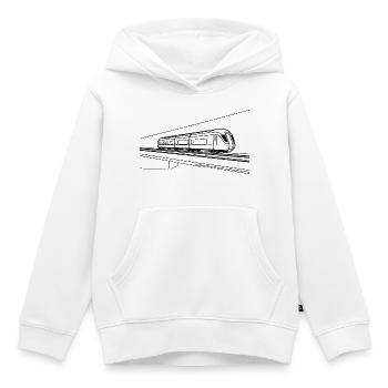 Railway Sketch - Kids Premium Organic Hoodie - white - Front - AI Model Kid Female (0cm)