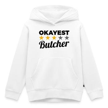 Boucher moyen - Sweat Premium à capuche enfant bio - blanc - Devant - AI Model Kid Female (0cm)